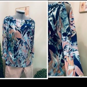 Long Sleeve Cold Shoulder Top